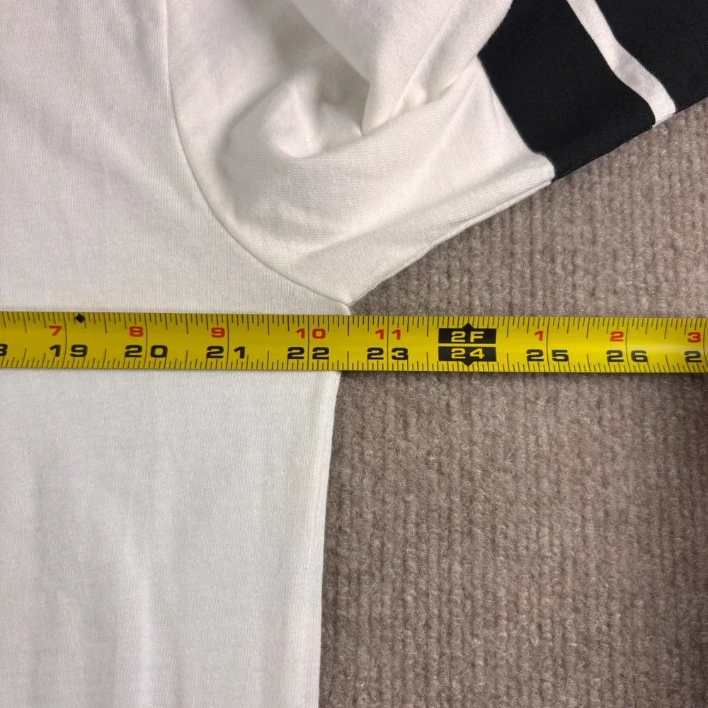 The North Face White Black Colleigiate Long Sleeve Shirt Men's Sz Large NWT Flaw